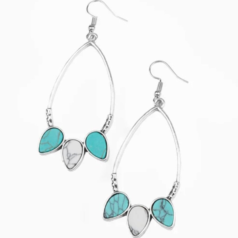 Paparazzi Jewelry Accessories - Fierce Frontier - Multi Earrings - Vintage - Picture 4 of 4